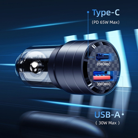 USAMS ŁADOWARKA SAMOCHODOWA C36 1xUSB-C 95W DO TELEFONÓW ZŁĄCZE FAST CHARGE