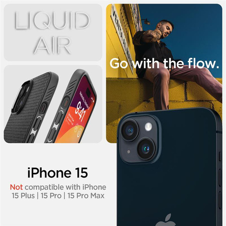 SPIGEN LIQUID AIR IPHONE 15 MATTE BLACK