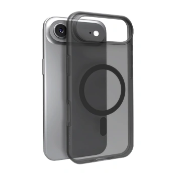 Etui silikonowe Puro Daylight kompatybilne z Magsafe na iPhone 17 Air - półprzezroczyste czarne