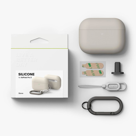 RINGKE SILICONE APPLE AIRPODS PRO 3 STONE