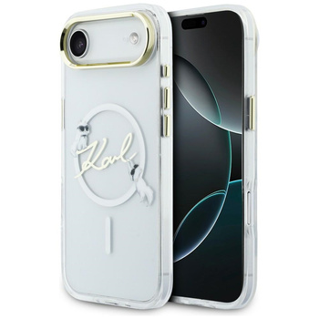 Etui Karl Lagerfeld IML Choupettes Karl  Script Logo MagSafe do iPhone Air przezroczysty