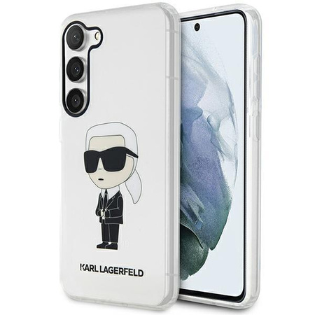 Etui Karl Lagerfeld KLHCS23MHNIKTCT S23+ S916 - przezroczyste hardcase Ikonik Etui Karl Lagerfeld