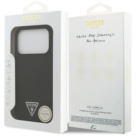 GUESS ETUI SILICONE TRIANGLE LOGO MAGSAFE DO IPHONE 17 PRO OCHRONA Z LOGO