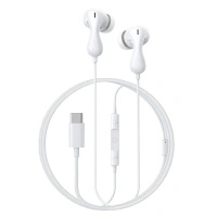 Słuchawki Baseus Encok CZ20 dokanałowe przewodowe USB-C - białe