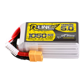 TATTU AKUMULATOR R-LINE 5.0 1050MAH 22.2V 6S 150C XT60 DO DRONÓW LATAJĄCE