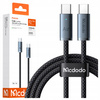 MCDODO KABEL USB-C USB-C SZYBKIE ŁADOWANIE USB TYP C 240W 2M LED CZARNY