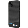 Etui BMW BMHCP13M22NBCK na iPhone 13 - czarne Leather Carbon