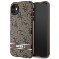 Etui Guess GUHCN61P4SNW na iPhone 11 / Xr - brązowe 4G Stripe