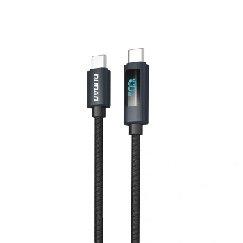 DUDAO KABEL USB-C DO USB-C 100W Z WYŚWIETLACZEM LED 1M DO TELEFONÓW