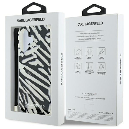 KARL LAGERFELD KLHCP16SHZBPKCCK ETUI DO IPHONE 16 6.1 HARDCASE IML ZEBRA