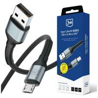 Kabel 3MK Hyper Cable N-SERIES USB-A do  MicroUSB QC 3.0 5V/2A 10W czarny