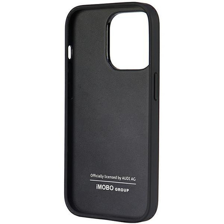 Etui Audi Synthetic Leather na iPhone 14 Pro - czarne AU-TPUPCIP14P-TT/D1-BK