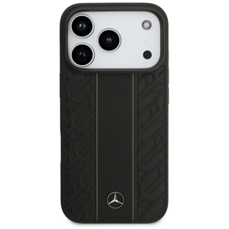 MERCEDES ETUI LEATHER LAUREL LEAVES STRIPES MAGSAFE DO IPHONE 17 PRO