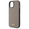 DKNY ETUI HARDCASE DO IPHONE 15 6.1 Z LOGO METALOWYM I DO MAGSAFE BEŻOWE