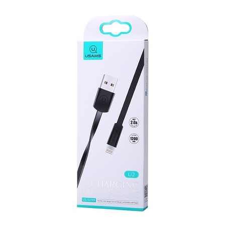USAMS KABEL PŁASKI DO DO LIGHTNING 1.2M DO IPHONE 5 6 7 8 X PRZEWÓD
