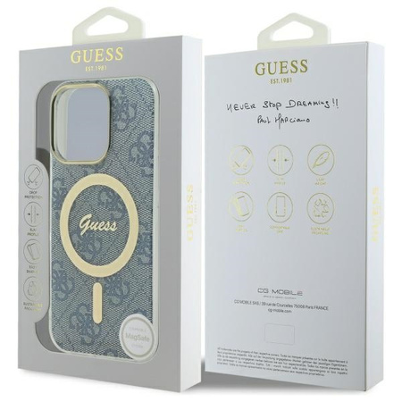 GUESS ETUI HARDCASE IML 4G DO IPHONE 16 PRO MAX 6.9 DO MAGSAFE Z WYSOKĄ