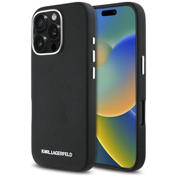 KARL LAGERFELD ETUI SAFFIANO DO IPHONE 16 PRO MAX Z METALOWYM LOGO