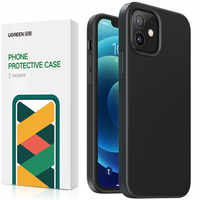 Ugreen Protective Silicone Case gumowe elastyczne silikonowe etui pokrowiec iPhone 12 mini czarny