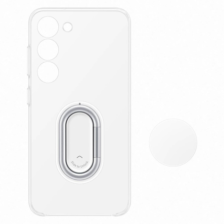 Samsung Clear Gadget Case etui Samsung Galaxy S23 pokrowiec ring holder podstawka przezroczyste (EF-XS911CTEGWW)