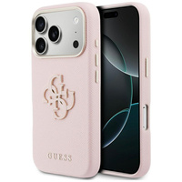 Etui Guess FW Resin Logo do iPhone 17    Pro różowy