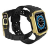 Protect Strap Band opaska z etui do Apple Watch 7 / 6 / 5 / 4 / 3 / 2 / SE (45 / 44 / 42mm) obudowa pancerny pokrowiec na zegarek czarny