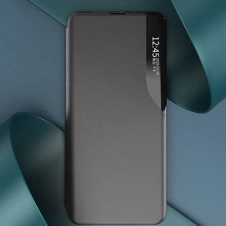 Eco Leather View Case etui do Samsung Galaxy A14 z klapką podstawka niebieskie