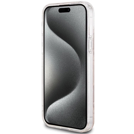 Etui Guess IML GCube MagSafe na iPhone 15 Plus / 14 Plus - brązowe