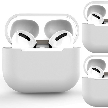 Etui do AirPods 2 / AirPods 1 silikonowy miękki pokrowiec na słuchawki biały (case C)
