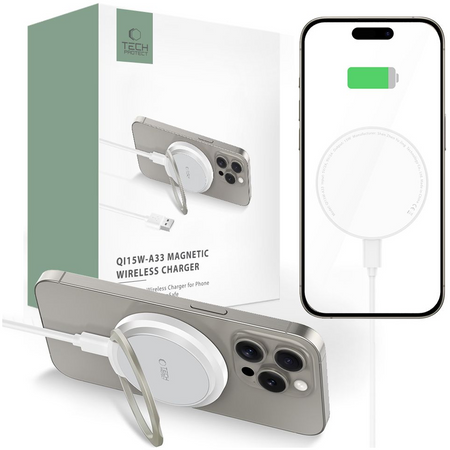 TECH-PROTECT QI15W-A33 ŁADOWARKA MAGNETYCZNA DO MAGSAFE IPHONE 13 14 15 15W