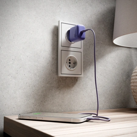Ładowarka sieciowa Puro Pro Lite 30W USB-C  - fioletowa