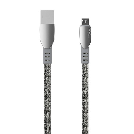 Dudao kabel pleciony USB - micro USB 5 A 1 m szary (L3PROM gray)