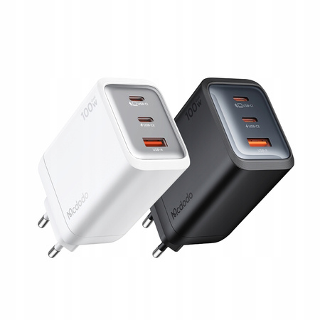 MCDODO ŁADOWARKA SIECIOWA ZASILACZ KOSTKA 3X USB-C PD USB 100W BIAŁA