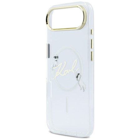 Etui Karl Lagerfeld IML Choupettes Karl  Script Logo MagSafe do iPhone Air przezroczysty