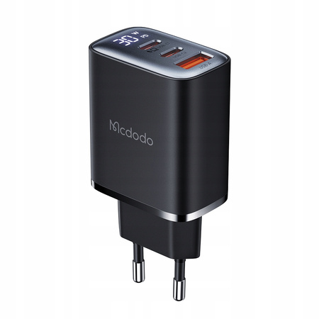 MCDODO FAST CHARGER FOR IPHONE 2XUSB-C 1XUSB PD 30W LED METER