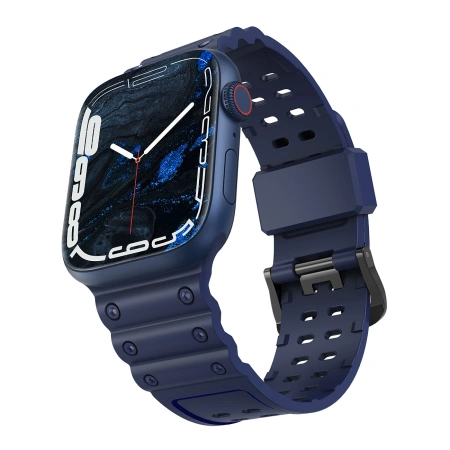 Strap Triple Protection pasek Apple Watch SE, 8, 7, 6, 5, 4, 3, 2, 1 (41, 40, 38 mm) opaska bransoleta granatowy