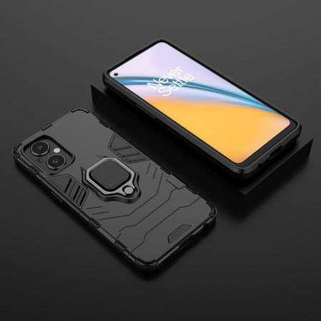 Ring Armor pancerne hybrydowe etui pokrowiec + magnetyczny uchwyt OnePlus Nord N20 5G czarny
