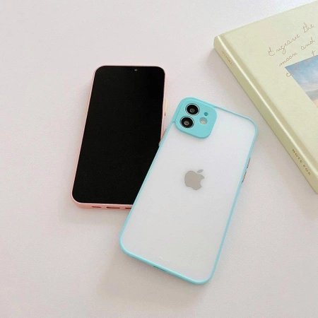 Milky Case silikonowe elastyczne półprzezroczyste etui do Samsung Galaxy S21+ 5G (S21 Plus 5G) niebieski