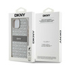 DKNY ETUI HARDCASE DO IPHONE 15 14 13 Z LEATHER MONO STRIPE & METAL LOGO