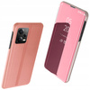 Clear View Case etui do Xiaomi Redmi Note 12 5G / Poco X5 5G pokrowiec z klapką różowe