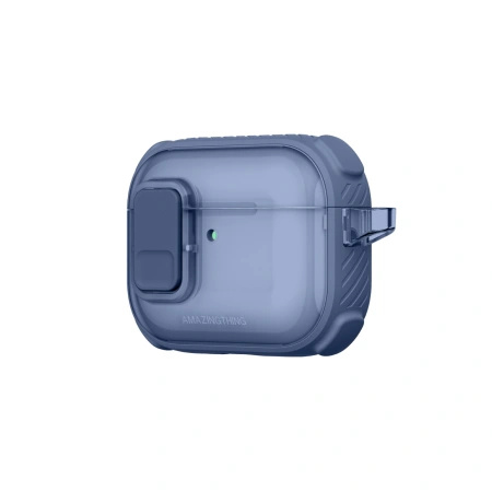 Etui AMAZINGTHING Titan Pro Mag Case Clear do AirPods Pro 3 - niebieskie