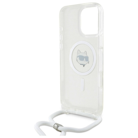 KARL LAGERFELD ETUI HARDCASE TRANSPARENTNE DO IPHONE 16 PRO 6.3 CHOUPETTE