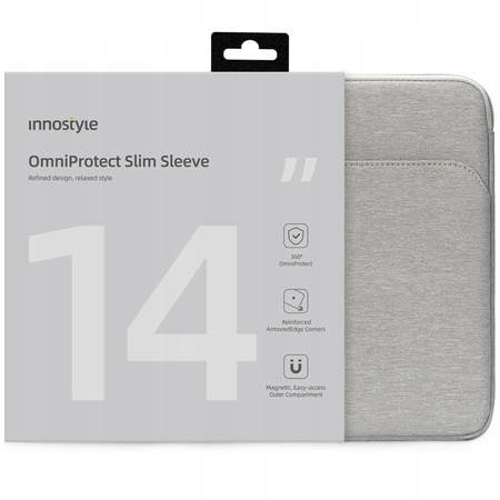 INNOSTYLE TORBA NA LAPTOPA 14" WODOODPORNA ETUI OMNIPROTECT SLIM SZARY
