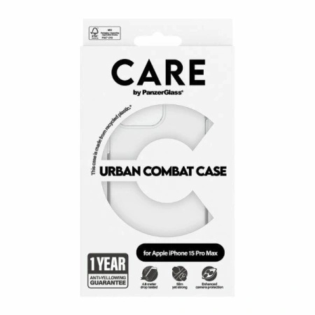 Etui CARE by PanzerGlass Urban Combat Case na iPhone 15 Pro Max - przezroczyste