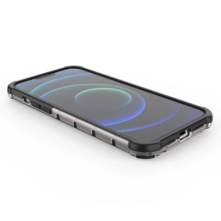 HURTEL HONEYCOMB ETUI DO IPHONE 13 PRO MAX PRZEZROCZYSTE Z ŻELOWĄ RAMKĄ