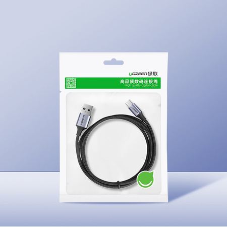 Ugreen kabel przewód USB - USB Typ C Quick Charge 3.0 3A 1m szary (60126)