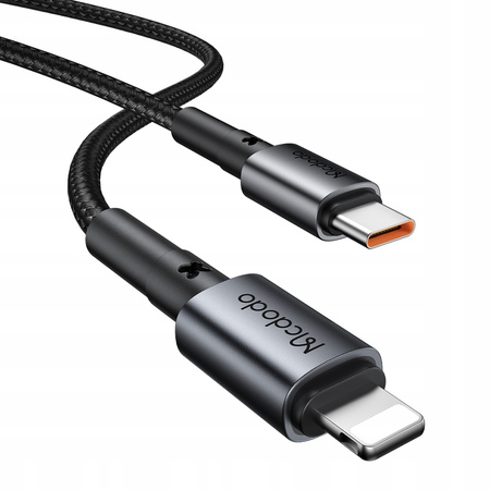 MCDODO SZYBKA ŁADOWARKA SAMOCHODOWA DO TELEFONU USB-C LED + KABEL LIGHTNING