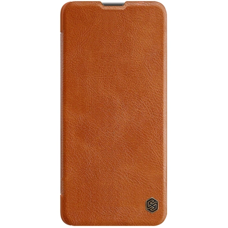 Nillkin Qin Case etui do Xiaomi Redmi Note 11 Pro+ (China) / Redmi Note 11 Pro (China) / Mi11i HyperCharge osłona na aparat kabura pokrowiec obudowa z klapką brązowy