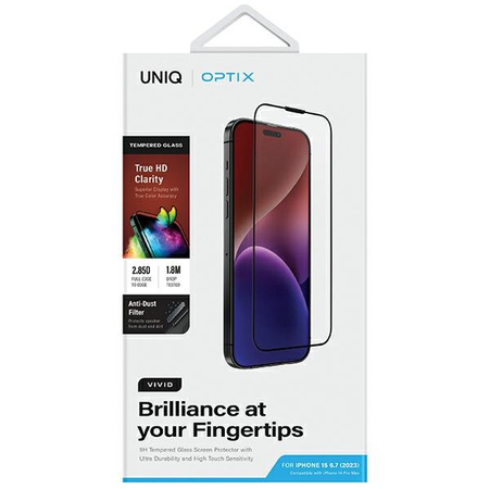 UNIQ SZKŁO HARTOWANE DO IPHONE 14 PRO MAX 6.7 Z APLIKATOREM WYSOKA OCHRONA
