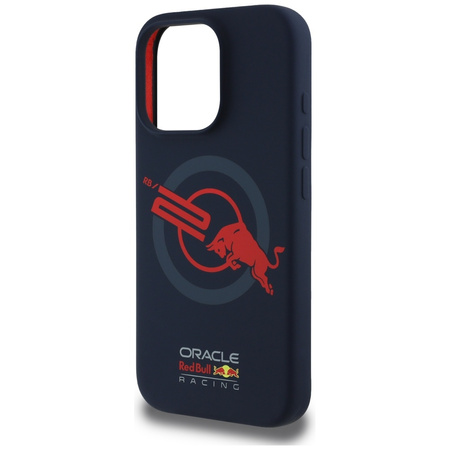 Etui Red Bull HC Silicone ORBR20 Logo    Red Lining do iPhone 15 Pro MagSafe granatowy