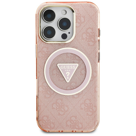 GUESS ETUI POKROWIEC Z DO MAGSAFE DO IPHONE 16 PRO Z METALOWYM WYKOŃCZENIEM